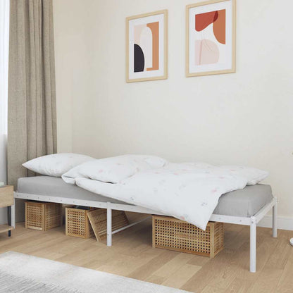 vidaXL Metal Bed Frame without Mattress White 80x200cm 1