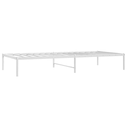 vidaXL Metal Bed Frame without Mattress White 90x200cm 3