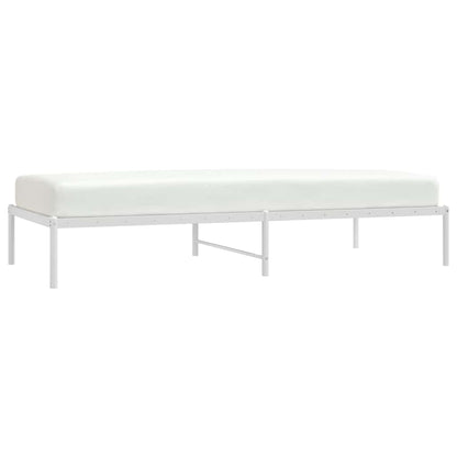 vidaXL Metal Bed Frame without Mattress White 90x200cm 4