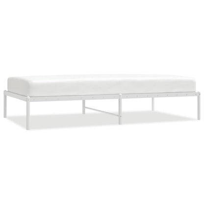 vidaXL Metal Bed Frame without Mattress White 100x190cm 2