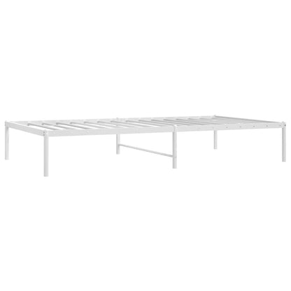 vidaXL Metal Bed Frame without Mattress White 100x190cm 4
