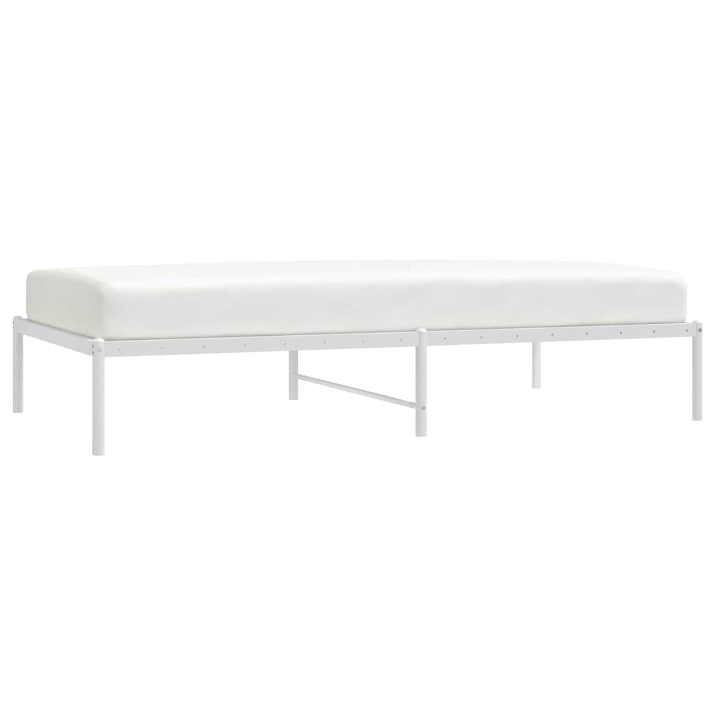 vidaXL Metal Bed Frame without Mattress White 100x190cm 5