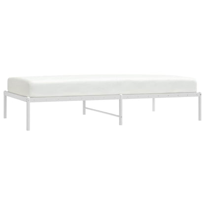 vidaXL Metal Bed Frame without Mattress White 100x190cm 5