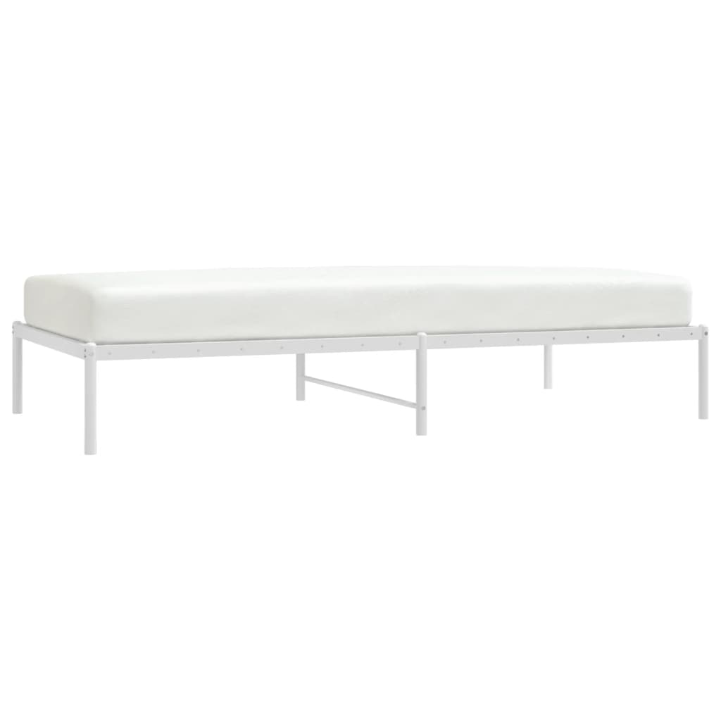 vidaXL Metal Bed Frame without Mattress White 100x200cm 4