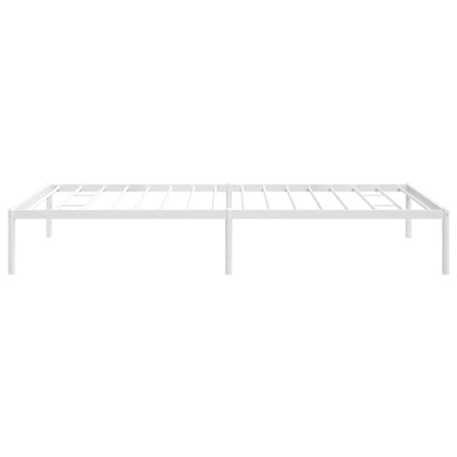 vidaXL Metal Bed Frame without Mattress White 100x200cm 6