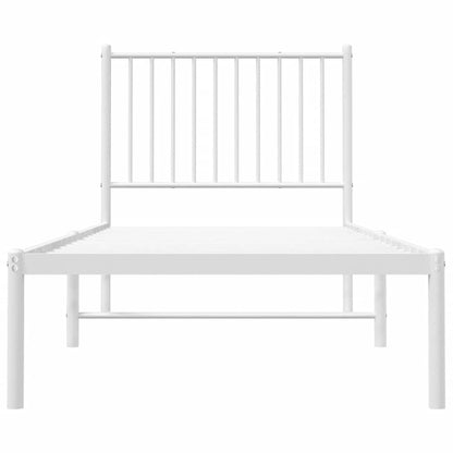 vidaXL Metal Bed Frame without Mattress with Headboard White 80x200cm 5