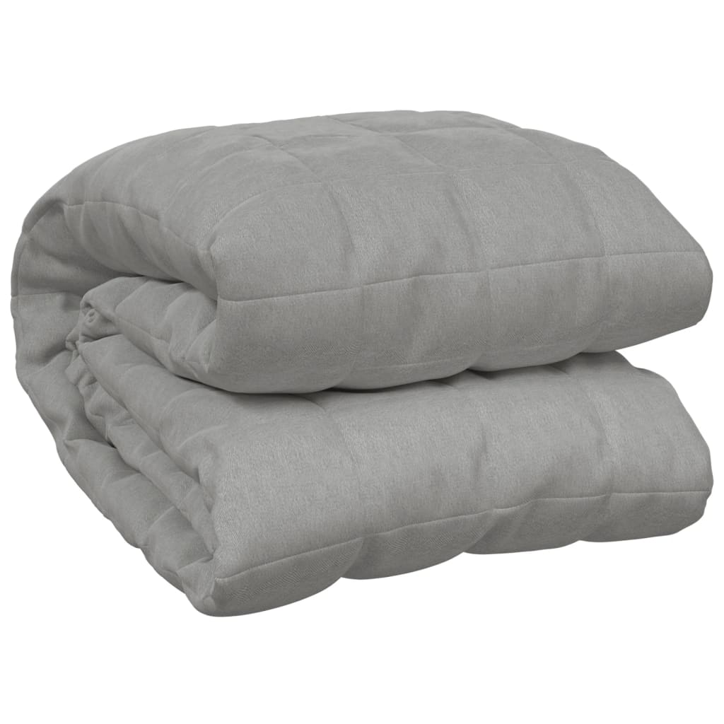 vidaXL Weighted Blanket Grey 135x200 cm Single 6 kg Fabric 2
