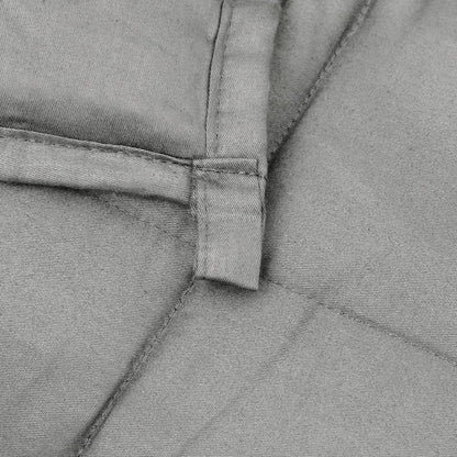 vidaXL Weighted Blanket Grey 135x200 cm Single 6 kg Fabric 5