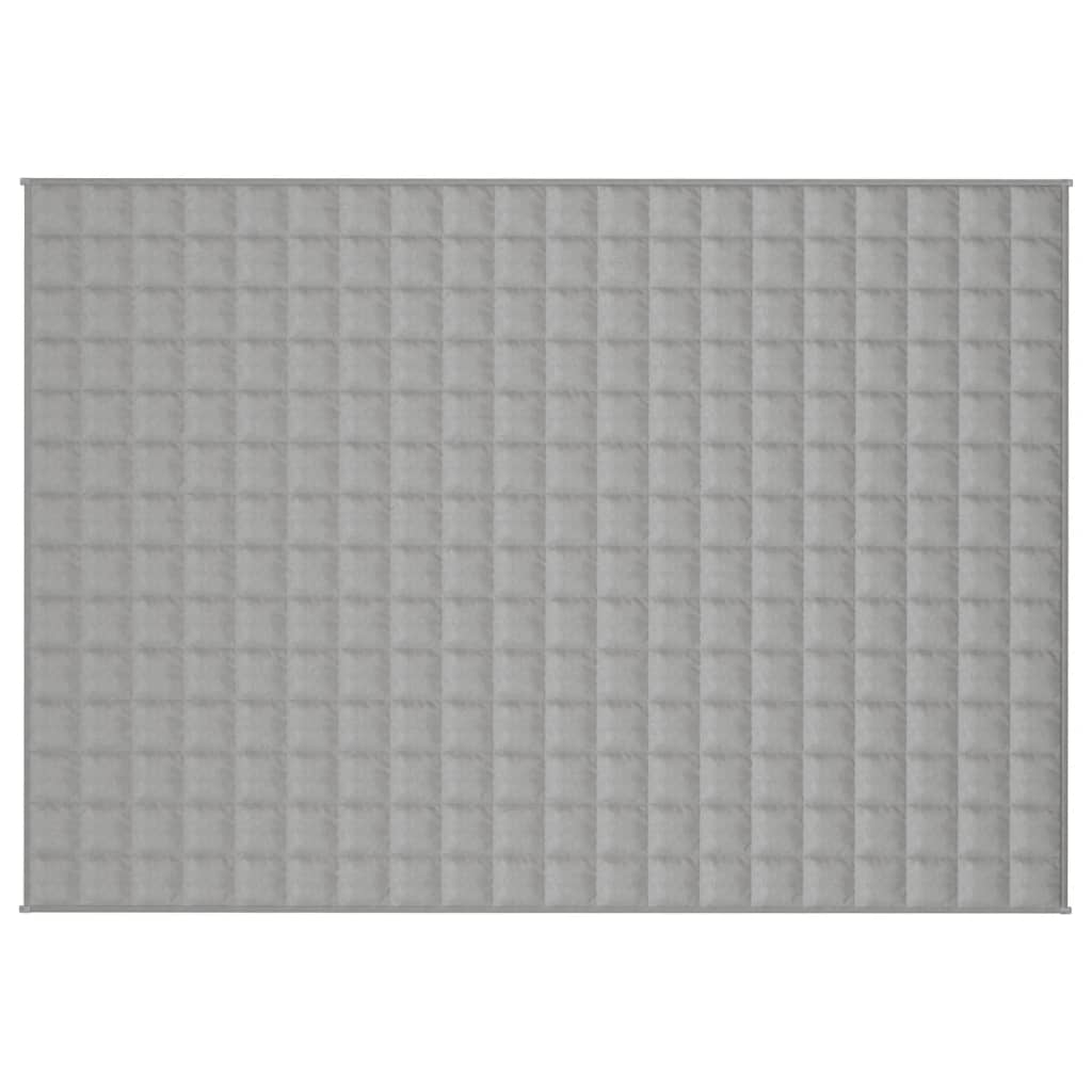 vidaXL Weighted Blanket Grey 137x200 cm Single 6 kg Fabric 3