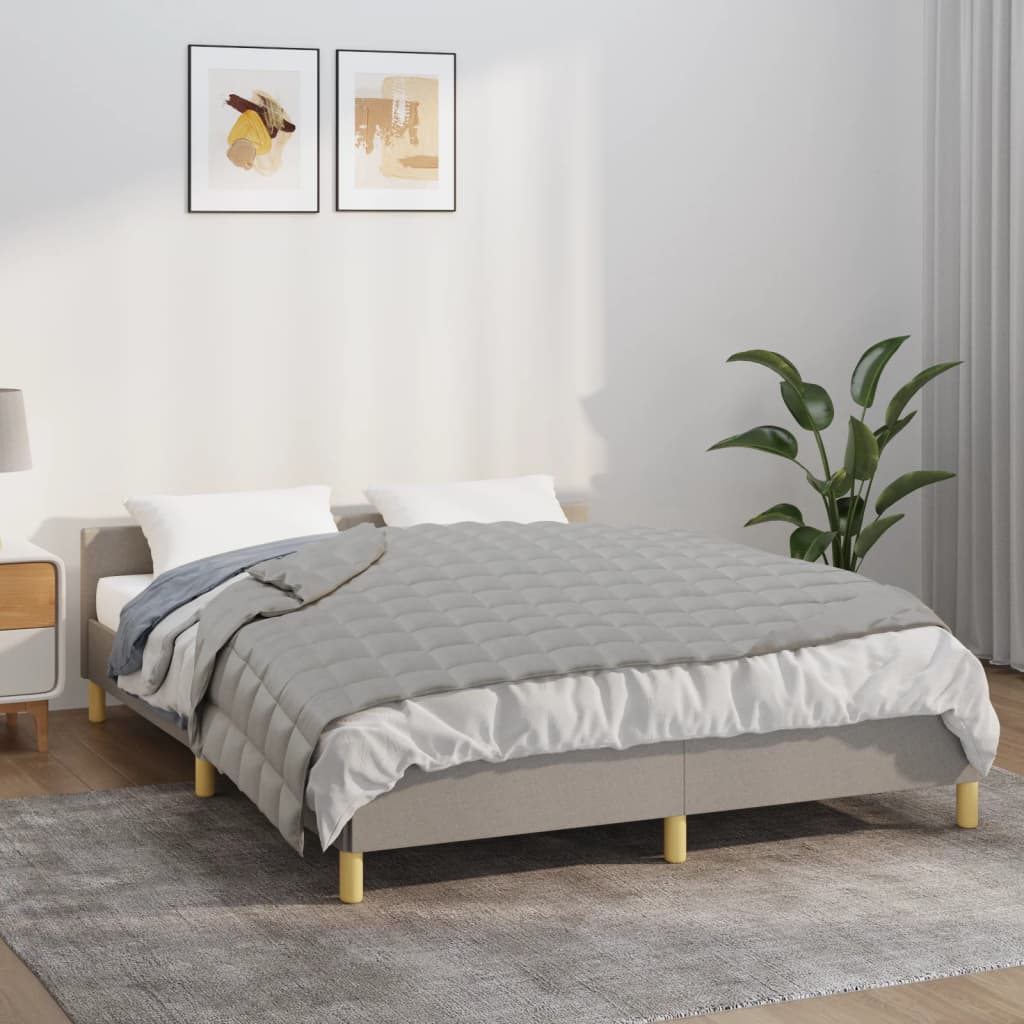 vidaXL Weighted Blanket Grey 135x200 cm Single 10 kg Fabric 1