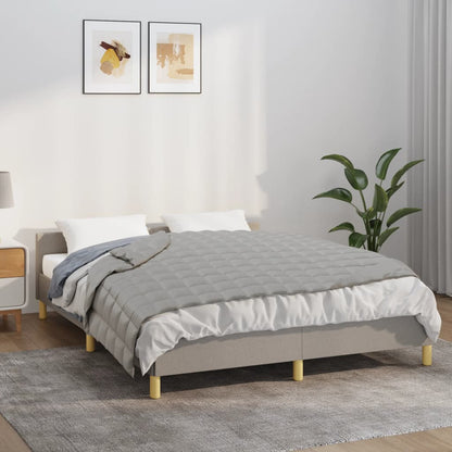 vidaXL Weighted Blanket Grey 135x200 cm Single 10 kg Fabric 1