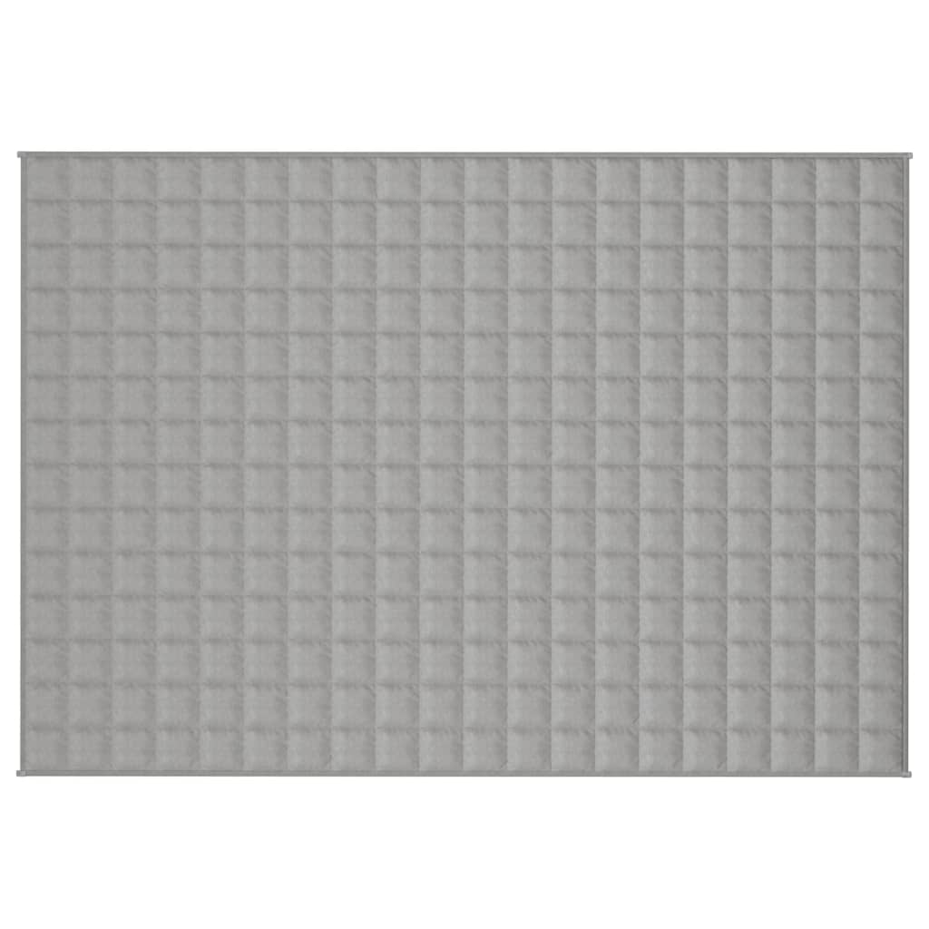 vidaXL Weighted Blanket Grey 137x200 cm Single 10 kg Fabric 3
