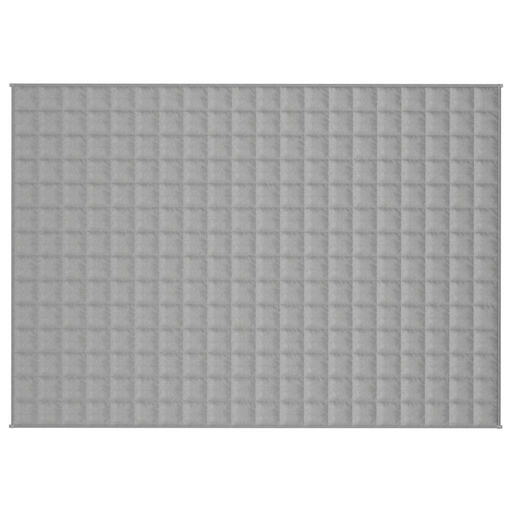 vidaXL Weighted Blanket Grey 140x200 cm Single 10 kg Fabric 3