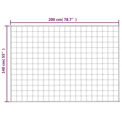 vidaXL Weighted Blanket Grey 140x200 cm Single 10 kg Fabric 6