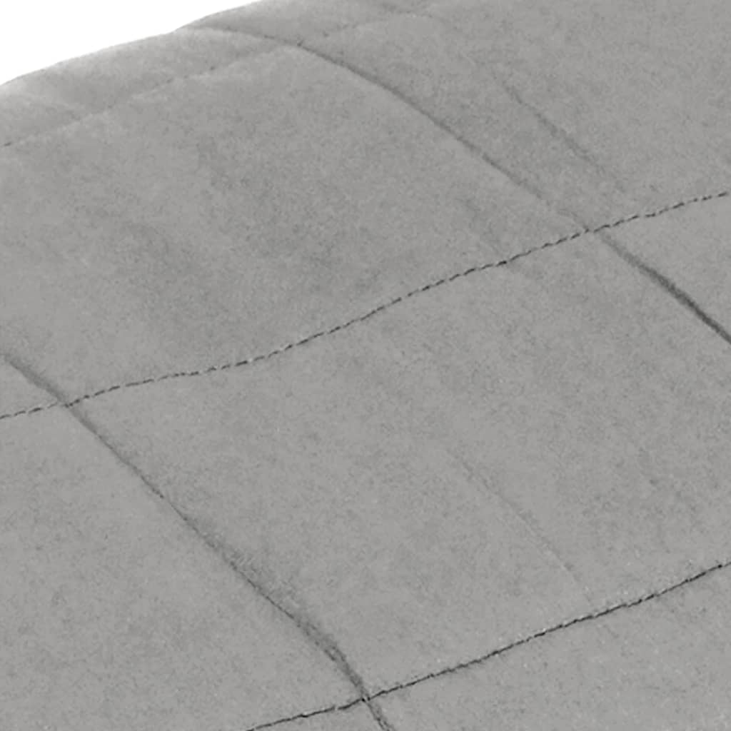 vidaXL Weighted Blanket Grey 200x220 cm 9 kg Fabric 4