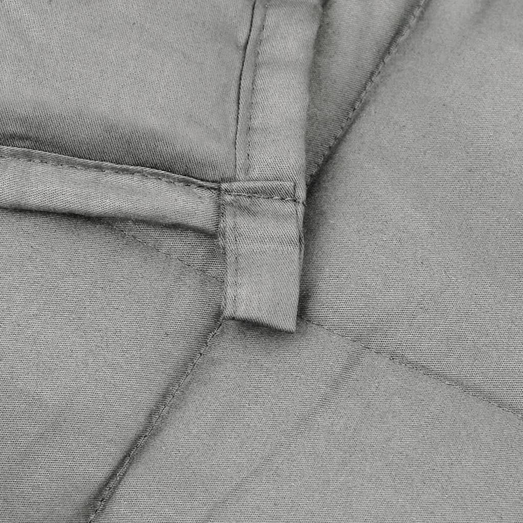 vidaXL Weighted Blanket Grey 200x230 cm 9 kg Fabric 5