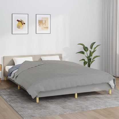 vidaXL Weighted Blanket Grey 200x230 cm 9 kg Fabric 1