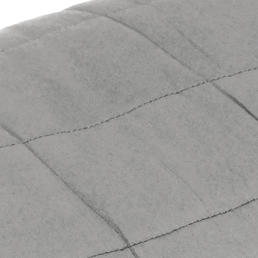 vidaXL Weighted Blanket Grey 220x230 cm King 11 kg Fabric 4