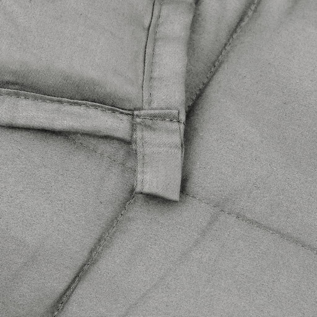 vidaXL Weighted Blanket Grey 220x230 cm King 11 kg Fabric 5