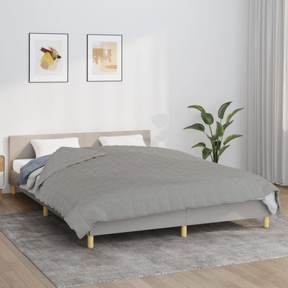 vidaXL Weighted Blanket Grey 220x230 cm King 11 kg Fabric 1