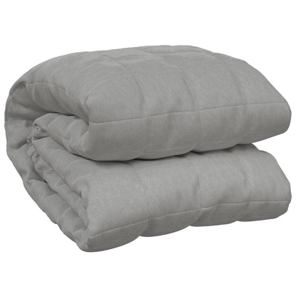 vidaXL Weighted Blanket Grey 220x240 cm King 11 kg Fabric 2