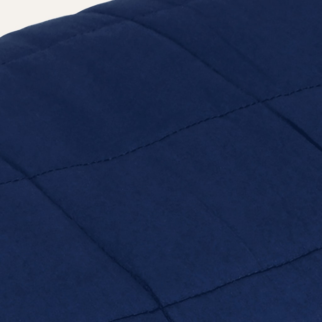 vidaXL Weighted Blanket Blue 137x200 cm Single 10 kg Fabric 4