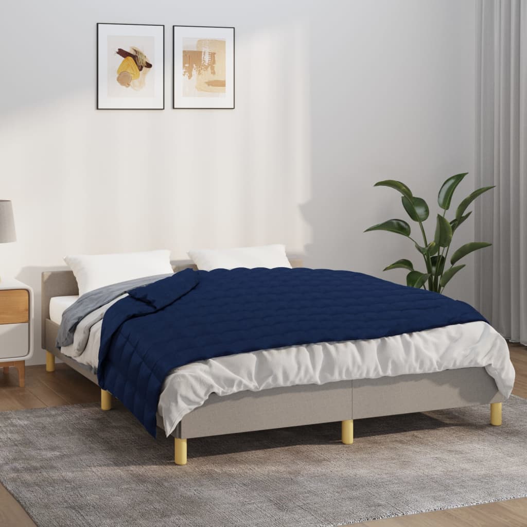 vidaXL Weighted Blanket Blue 152x203 cm 11 kg Fabric 1