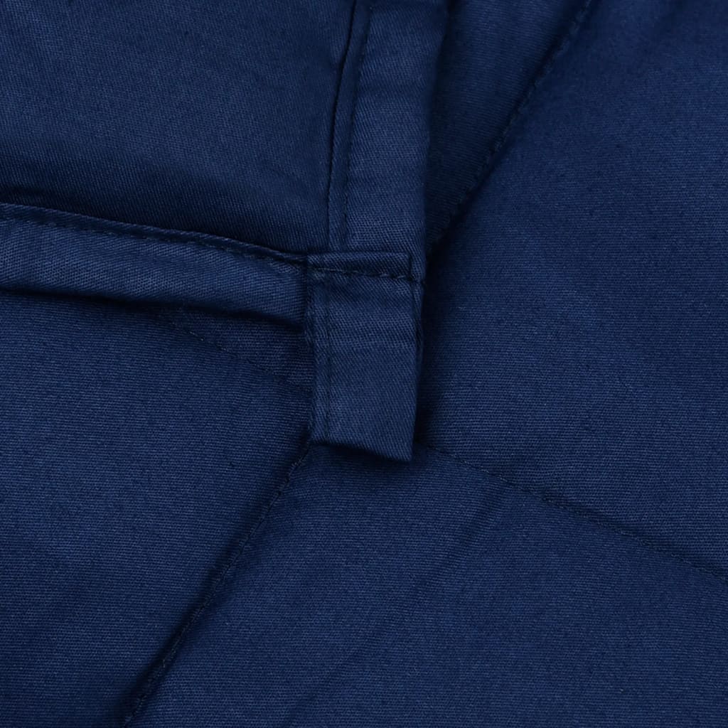 vidaXL Weighted Blanket Blue 220x230 cm King 15 kg Fabric 5