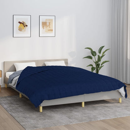 vidaXL Weighted Blanket Blue 220x230 cm King 15 kg Fabric 1