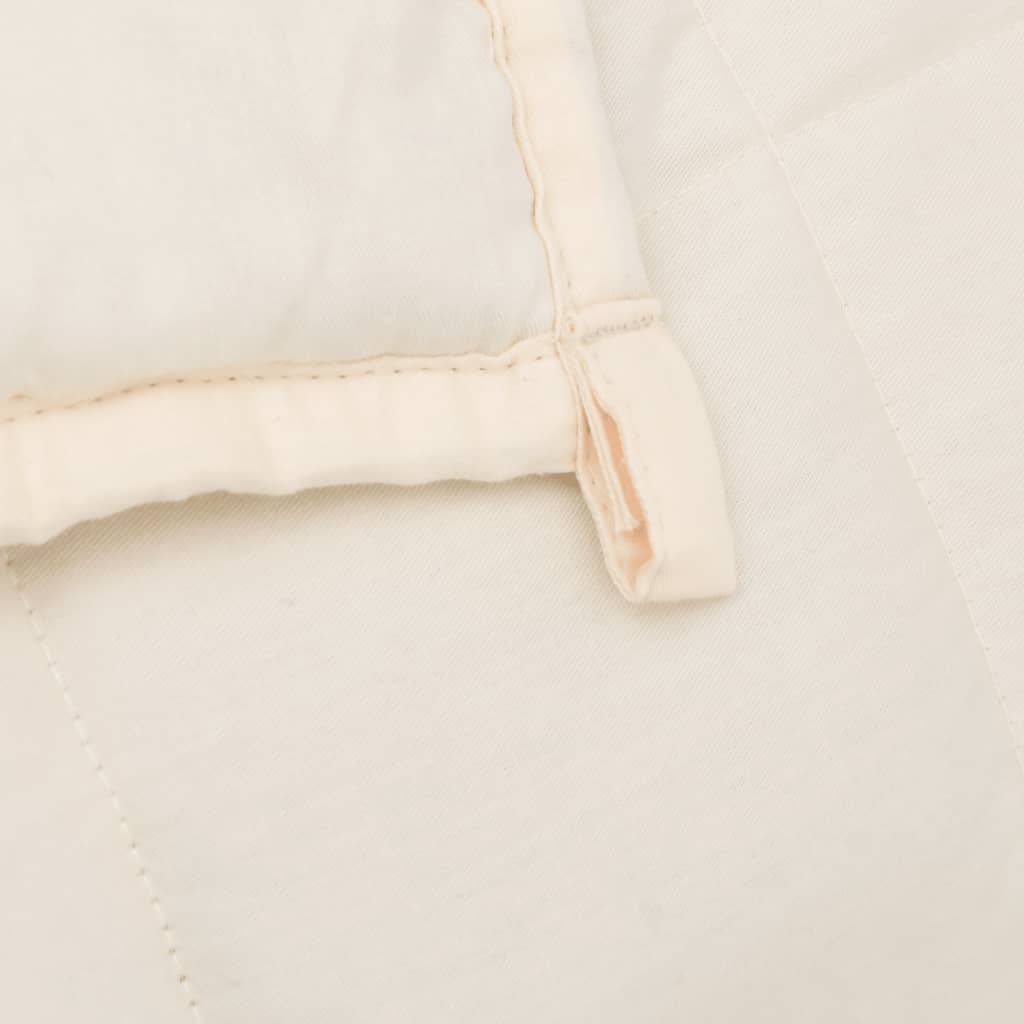 vidaXL Weighted Blanket Light Cream 122x183 cm 9 kg Fabric 5