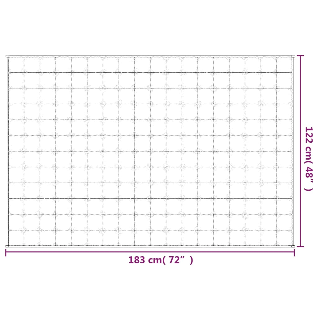 vidaXL Weighted Blanket Light Cream 122x183 cm 9 kg Fabric 6