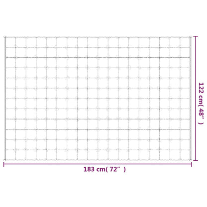vidaXL Weighted Blanket Light Cream 122x183 cm 9 kg Fabric 6