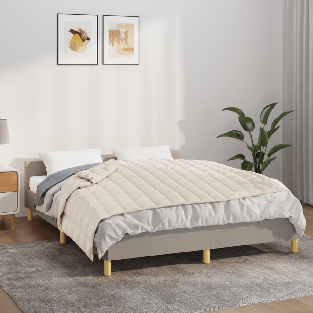vidaXL Weighted Blanket Light Cream 122x183 cm 9 kg Fabric 1