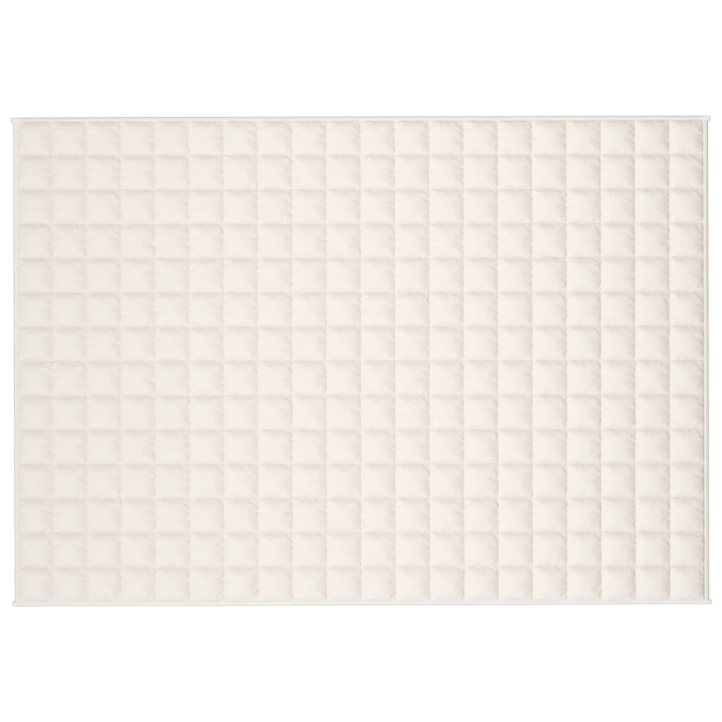 vidaXL Weighted Blanket Light Cream 140x200 cm Single 6 kg Fabric 3