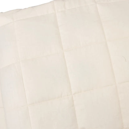 vidaXL Weighted Blanket Light Cream 135x200 cm Single 10 kg Fabric 4