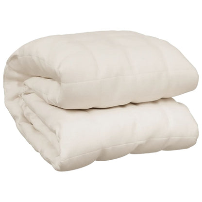 vidaXL Weighted Blanket Light Cream 140x200 cm Single 10 kg Fabric 2