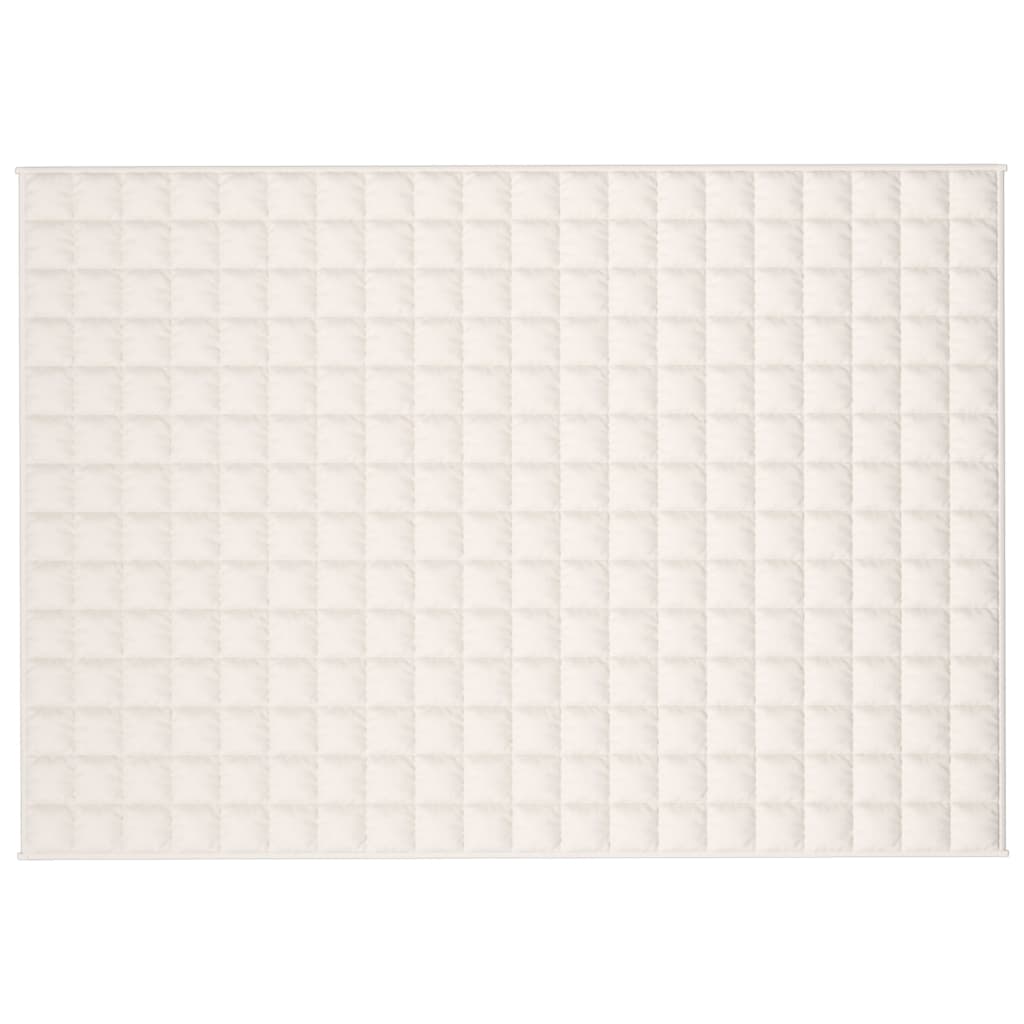 vidaXL Weighted Blanket Light Cream 140x200 cm Single 10 kg Fabric 3