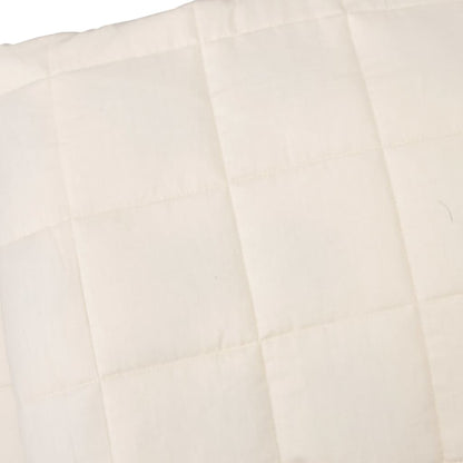vidaXL Weighted Blanket Light Cream 140x200 cm Single 10 kg Fabric 4