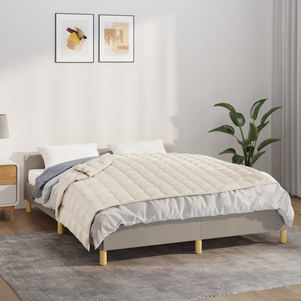 vidaXL Weighted Blanket Light Cream 152x203 cm 11 kg Fabric 1