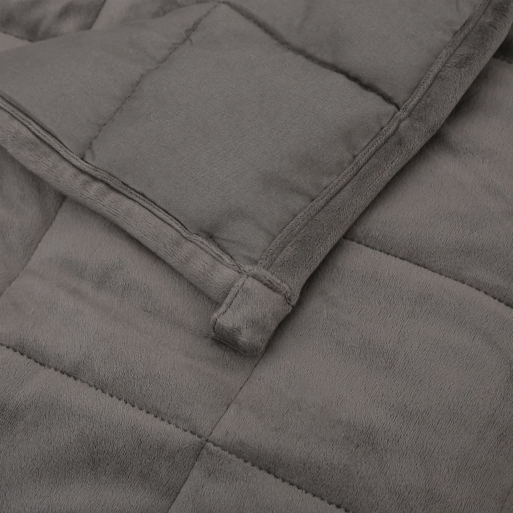 vidaXL Weighted Blanket Grey 152x203 cm 11 kg Fabric 5