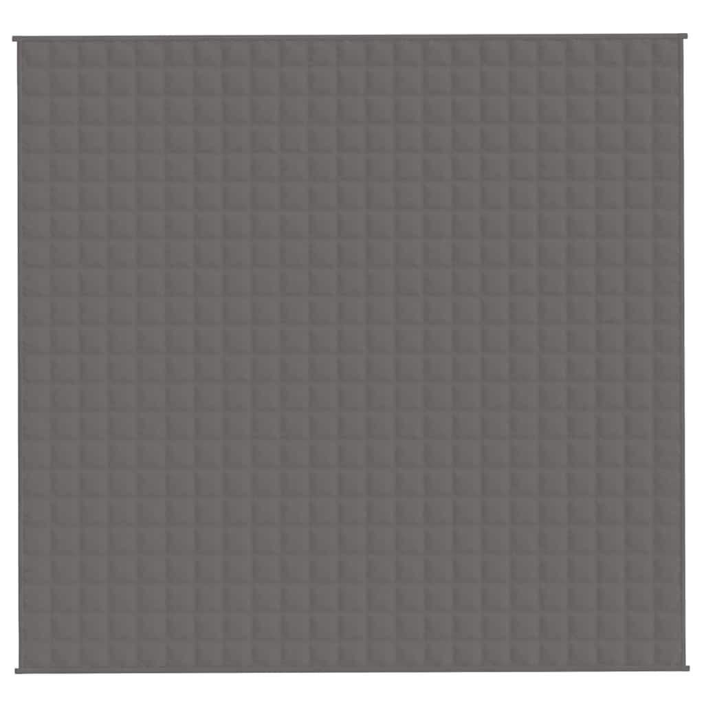 vidaXL Weighted Blanket Grey 220x240 cm King 11 kg Fabric 3