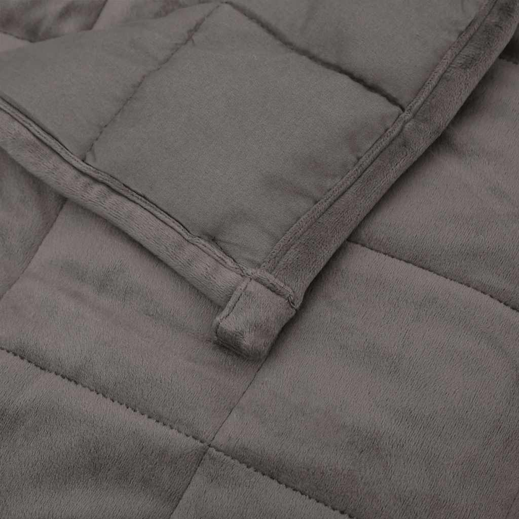 vidaXL Weighted Blanket Grey 220x240 cm King 11 kg Fabric 5
