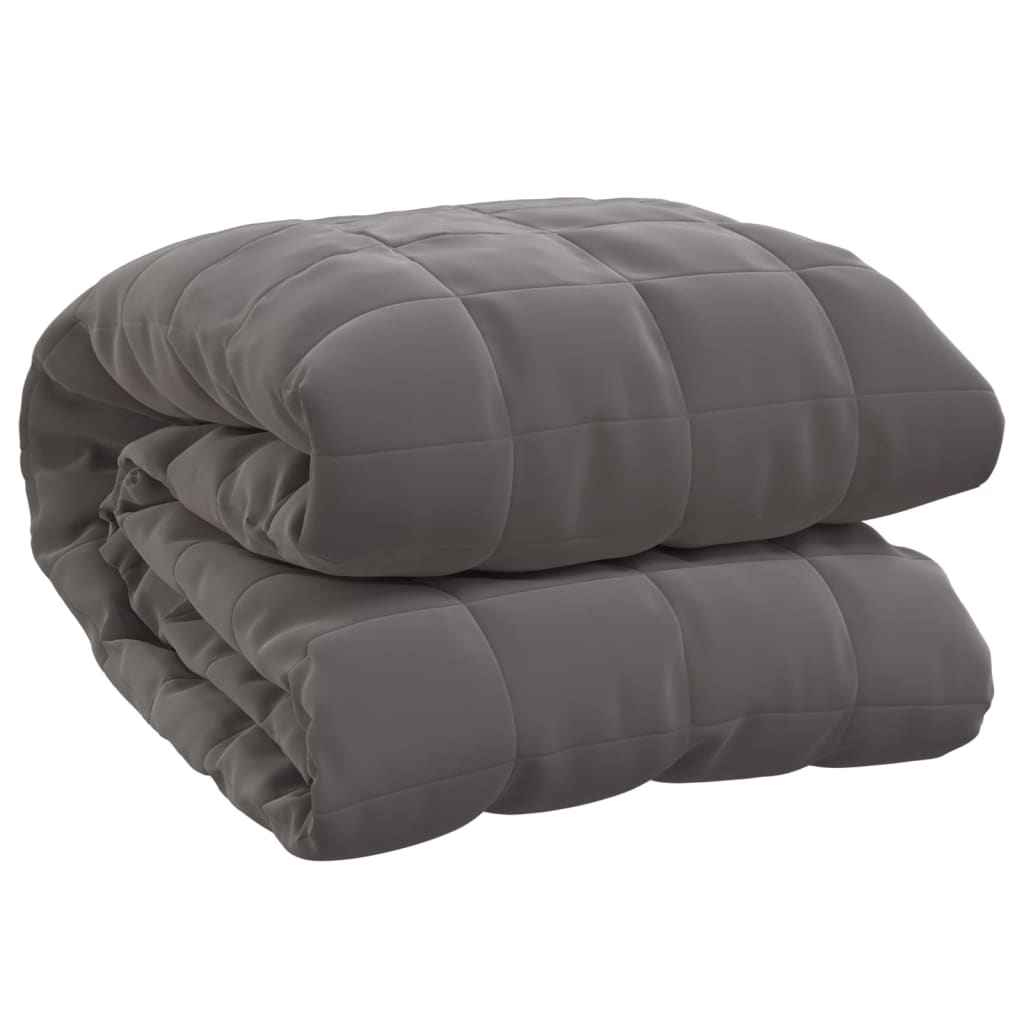 vidaXL Weighted Blanket Grey 220x230 cm King 15 kg Fabric 2