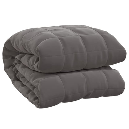 vidaXL Weighted Blanket Grey 220x230 cm King 15 kg Fabric 2