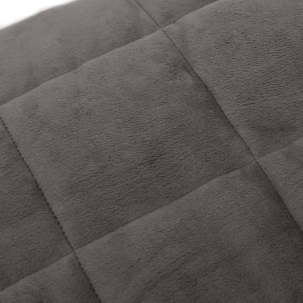vidaXL Weighted Blanket Grey 220x230 cm King 15 kg Fabric 4