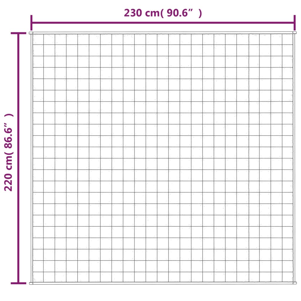 vidaXL Weighted Blanket Grey 220x230 cm King 15 kg Fabric 6
