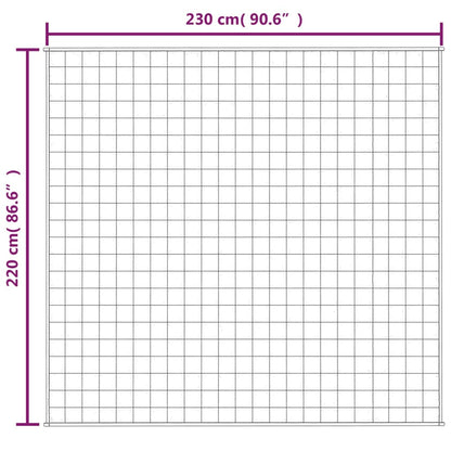 vidaXL Weighted Blanket Grey 220x230 cm King 15 kg Fabric 6