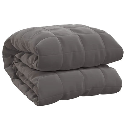 vidaXL Weighted Blanket Grey 220x240 cm King 15 kg Fabric 2