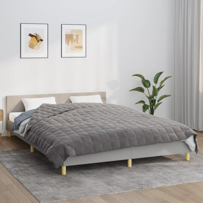 vidaXL Weighted Blanket Grey 220x240 cm King 15 kg Fabric 1