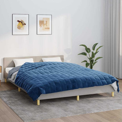 vidaXL Weighted Blanket Blue 220x240 cm King 11 kg Fabric 1